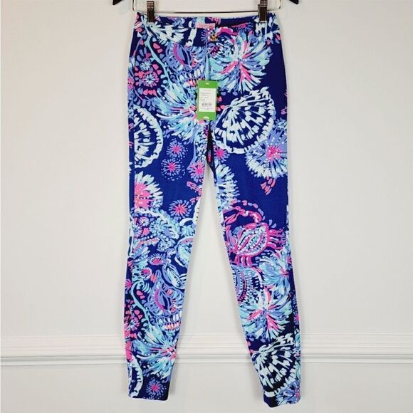 Lilly Pulitzer Keliani GYPSEA GIRL DEEP INDIGO Stretch Pant Deep Indigo NWT
